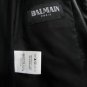 Hooded pea coat in black wool with double silver buttons - New