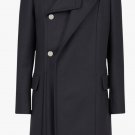 Balmain Long asymmetrical coat in wool - New