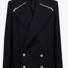 Balmain Short Black Wool Coat - New
