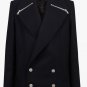 Balmain Short Black Wool Coat - New