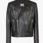 Balmain Black Leather Biker Jacket - New