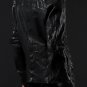 incarnation exclusive NO COLLAR SINGLE MOTO JACKET / CALF FULL GRAIN (BLACK EDITION) -New