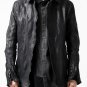 incarnation exclusive SHIRT COLLAR ZIP JACKET / CALF FULL GRAIN (BLACK EDITION) - New