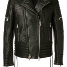 Balmain Men’s Zipper Leather Biker Jacket – New Balmain Men’s Zipper Leather Biker Jacket – New