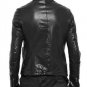 Julius Black Zip Collar Leather Jacket - New