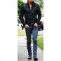 Julius High Neck Lambskin Leather Jacket