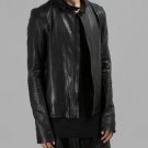 Julius Black Mid High Neck Leather Jacket - New Julius Black Mid High Neck Leather Jacket - New