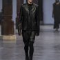 Julius Black Mid High Neck Leather Jacket - New