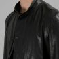 Julius Black Mid High Neck Leather Jacket - New