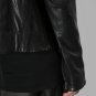 Julius Black Mid High Neck Leather Jacket - New