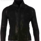 Julius Black Distressed Lambskin Jacket - New