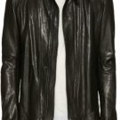 Julius Black Leather Zip Up Jacket - New Julius Black Leather Zip Up Jacket - New