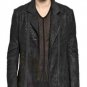 Julius Black Washed Nubuck Leather Jacket - New