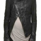 Julius Black Cowhide Asymmetrical Leather Jacket - New Julius Black Cowhide Asymmetrical Leather Jacket - New