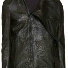 Julius Men's Black Nubuck Slashing High-neck Jacket-new Julius Men's Black Nubuck Slashing High-neck Jacket-new