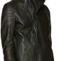 Julius Men's Black Nubuck Slashing High-neck Jacket-new