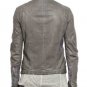 Julius Men's Gray Washed Leather Jacket - New