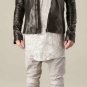 Julius Men's Black Funnel Neck Biker Jacket - New