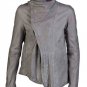 Julius Men's Gray Funnel Neck Leather Jacket - New