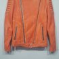 Balmain Orange Leather Biker Jacket &acirc;�� New