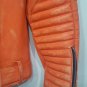 Balmain Orange Leather Biker Jacket &acirc;�� New