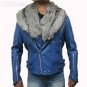 PRORSUM MOTO LEATHER JACKET LAMBSKIN REAL BLACK FOX FUR