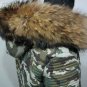 Balmain QUILTED COTTON CAMO FUR TRIM WITH REAL RACCOON FUR-NEW