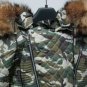 Balmain QUILTED COTTON CAMO FUR TRIM WITH REAL RACCOON FUR-NEW
