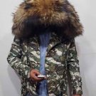 Balmain QUILTED COTTON CAMO FUR TRIM WITH REAL RACCOON FUR-NEW Balmain QUILTED COTTON CAMO FUR TRIM WITH REAL RACCOON FUR-NEW