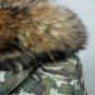 Balmain QUILTED COTTON CAMO FUR TRIM WITH REAL RACCOON FUR-NEW