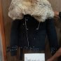 Balmain QUILTED COTTON FUR TRIM WITH REAL RACCOON FUR &acirc;�� NEW
