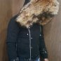 Balmain QUILTED COTTON FUR TRIM WITH REAL RACCOON FUR &acirc;�� NEW