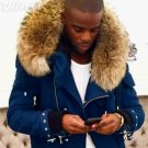 Balmain QUILTED COTTON PARKA WITH REAL RACCOON FUR – NEW