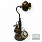 Antique Finish Rotary Dial Candlestick Stylish Brass Telephone Wired Working