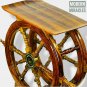 24" Chair Wooden Brass Ship Wheel Home Decor Table Vintage Antique Pirates Gift