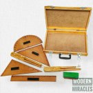 WOODEN TEACHER GEOMETRY BOX SET OF 7 For Black and White Board Teaching engineer