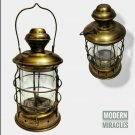 10" Ship Oil Lantern Antique Brass Lamp For Home Decor Collectible Decorative