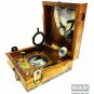Wooden Marine Master Box/Nautical Sextant/Ship's Instruments/Directional Compass