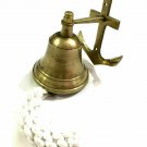 Nautical Finish Brass Bell with Antique Anchor Ship Boat Wall Mount Decor Bell
