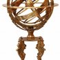 Wooden Base 18" Armillary Globe Sphere Engraved with Compass Brass Home Decor