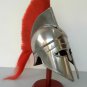 Medieval Greek Corinthian Crusader Knight Helmet With Wooden Stand Halloween