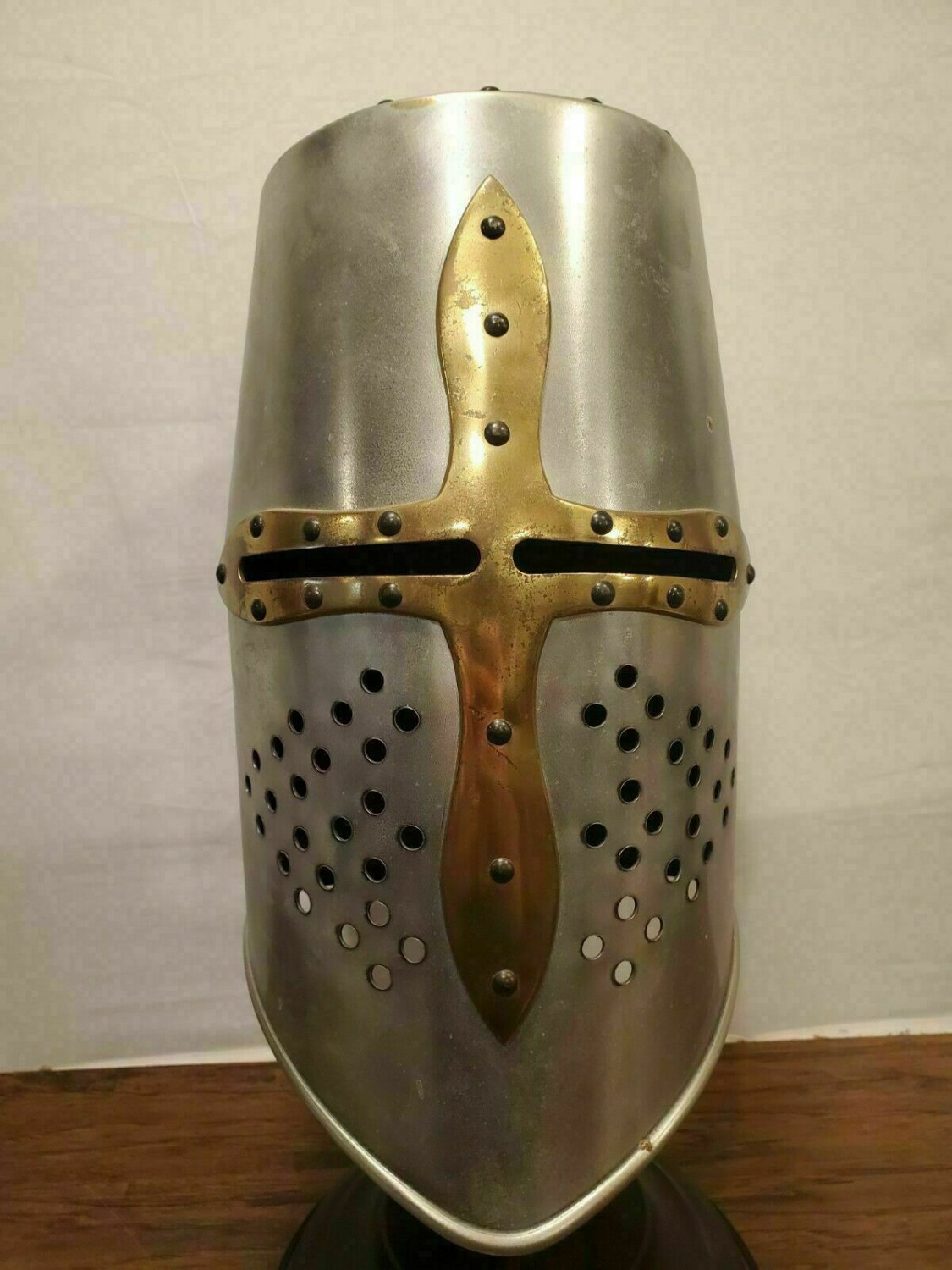 Medieval Templar Sugar Loaf Helmet Knight Armour Long Wearable Crusader Helmet