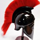Greek Corinthian Helmet with Red Plume Armor Roman Spartan Armour Helmet-Replica