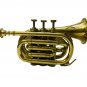 Vintage Polish Brass Trumpet Pocket Bugle Horn 3 Valve Mouthpiece Best for Gift