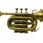 Vintage Polish Brass Trumpet Pocket Bugle Horn 3 Valve Mouthpiece Best for Gift