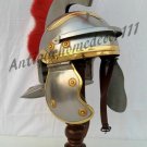 Roman legionaire soldier centurion collectible steel helmet armor with red plume