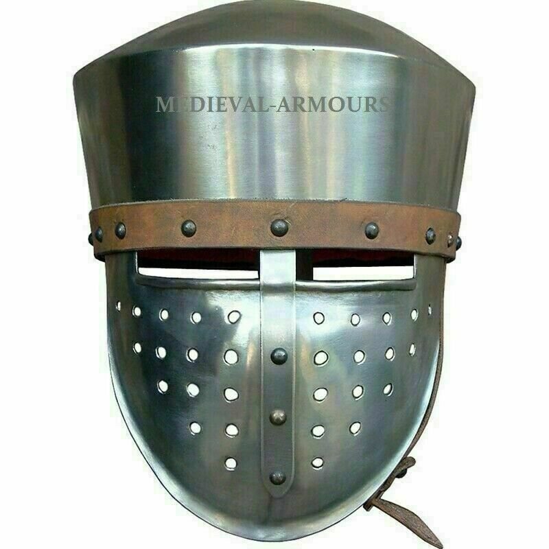 Medieval Great Knight Helmet Armor Functional Crusader Templar Helmet