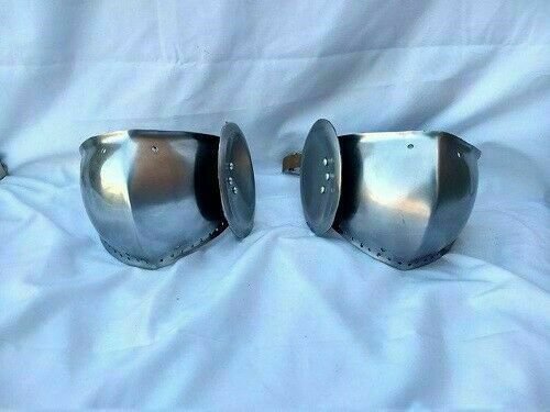 Halloween Medieval Knight Armor Knee Guard With Leather Belt Larp Knee Protectio