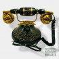 Vintage Brass Rotary Telephone Victorian Engraved Etching Antique Telephone Gift