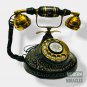 Vintage Brass Rotary Telephone Victorian Engraved Etching Antique Telephone Gift